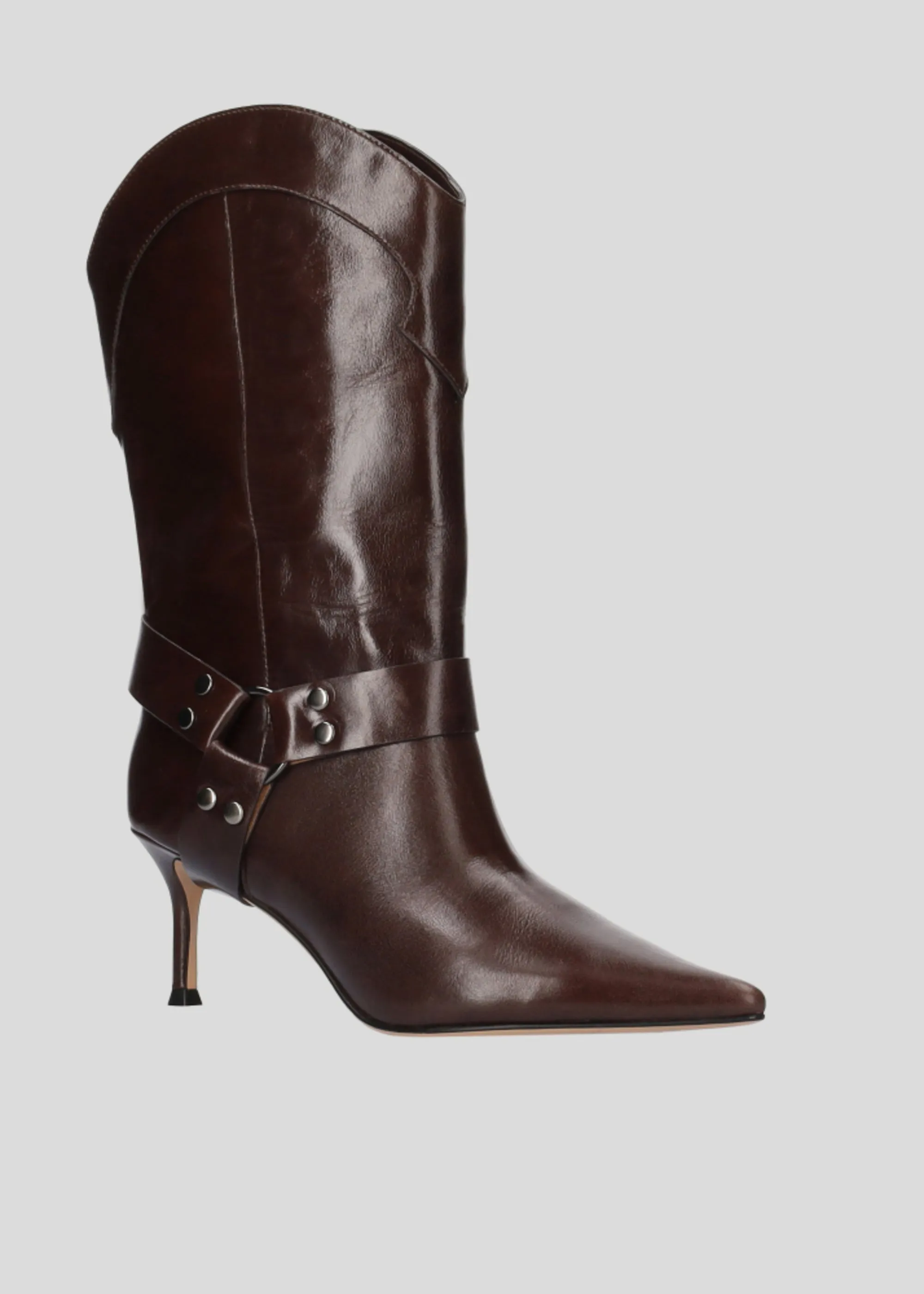 BOOTS WASH SHINY BROWN