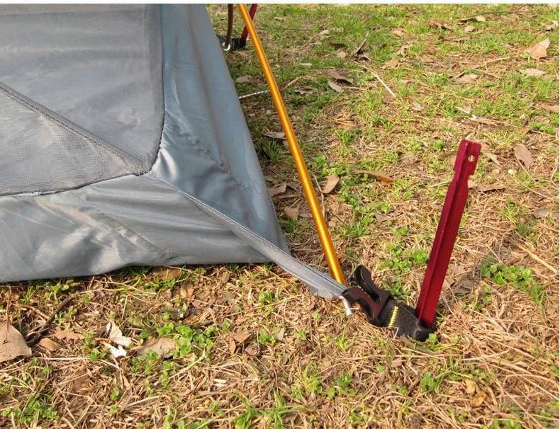 BSWolf 10pcs Tent Pegs 7001 Aluminum Alloy Stake With Rope 18cm  Accessories