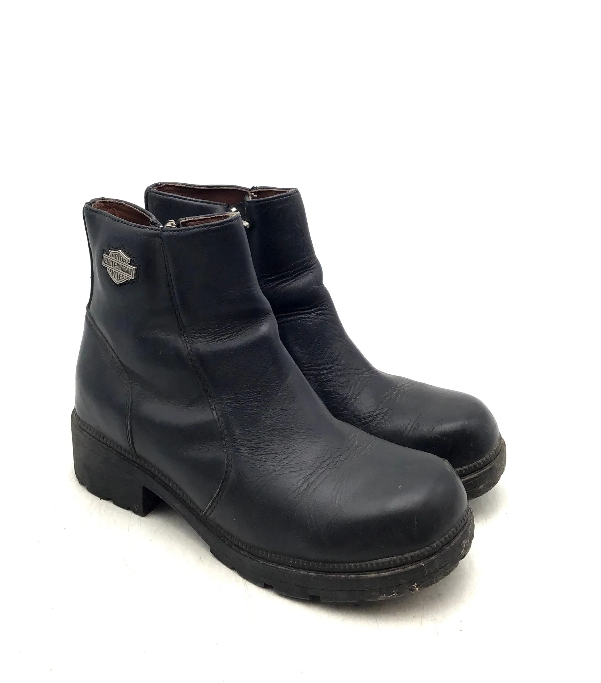 Harley-Davidson Men's Black Biker Boots - Size 8.5